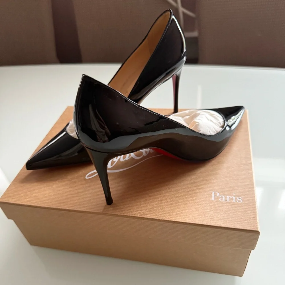 Christian Louboutin Kate 85mm Patent Pump - 36.5 - Picture 2 of 10